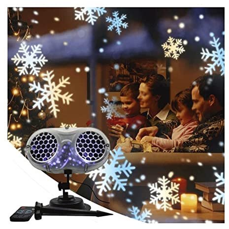 TUKRKRS Projecteurs d'éclairage LED de Noël, résistant aux intempéries, lumières de chute de neige pour extérieur, terrasse, jardin, éclairage décoratif pour Noël, mariage, intérieur