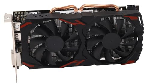 Tarjeta gráfica de juego, tarjeta gráfica RX 580 RAM DDR5 de 8 GB silenciosa de 256 bits con ventiladores dobles para PC de sobremesa, predeterminado, 580 8G D5