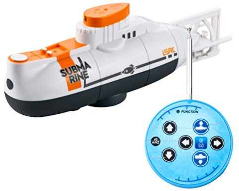 JTLB Ferngesteuertes U-Boot, Mini-Unterwasserschiff-Spielzeug mit Lichtern, Wiederaufladbarem Akku, (Weiß)