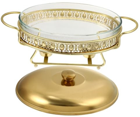 COLLBATH Food Heating Container for Hotel Restaurant Buffet Burner Buffet Stove for Warming Food Containers Lids at Events Made of Material