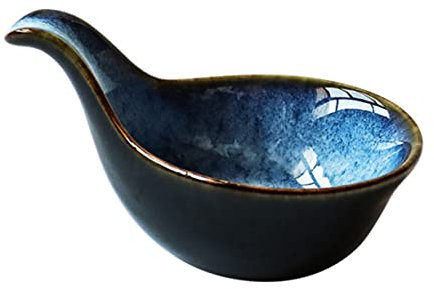 VNNHGB 1 Stück Keramikschale, Utensilienablage, Gewürze zum Grillen, Vorspeisenteller, Keramik-Dip-Sauce-Becher, Eiscreme-Schüssel, Gewürzschale, Keramik-Aufbewahrungsteller, Gewürzschale, Dippi