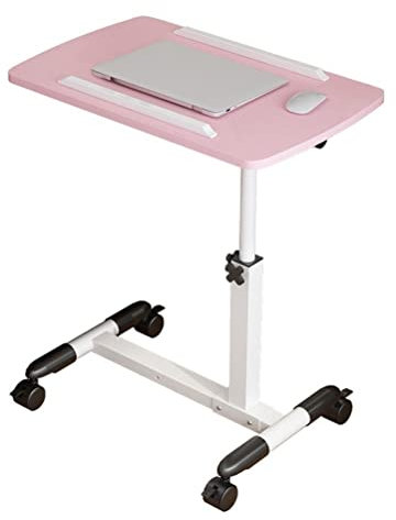 Generisch Klapptisch, tragbarer Stehpult, höhenverstellbar, mobiler Laptop-Sitz-Steh-Wagen, Winkel und Roll-Over-Bett-Klapptisch mit Rädern (A)