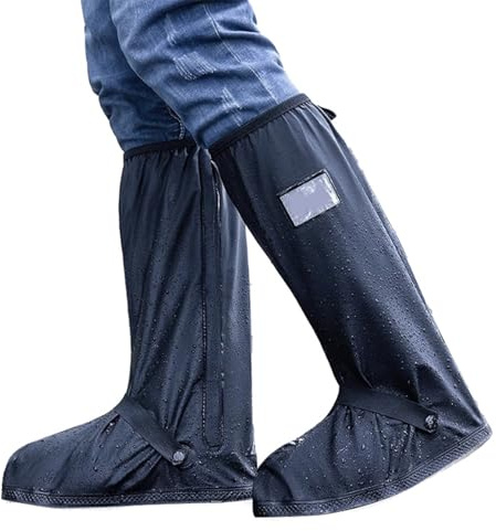 YULIAO Copriscarpe Impermeabile, Antipioggia Scarpe Copriscarpe Silicone, Sovrascarpe Riutilizzabile, Copriscarpe Riutilizzabili Antipioggia, Copriscarpe Antiscivolo, per Pioggia, Neve (L)
