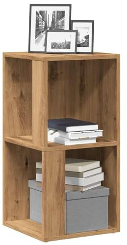 Somanki Eckregal Artisan-Eiche 33x33x67 cm Holzwerkstoff, Bücherregal, Esszimmer Deko, Eckbücherregal, Eckschrank, Leiterregale, Ecke Dekoration - 856719