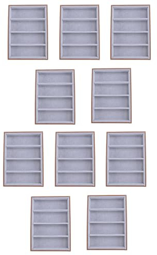 Cwmiibili 10X Sunglasses Display Glasses Cases 4 Grids Sunglasses Display Box Glasses Display Jewelry Organizer Tray - Brown