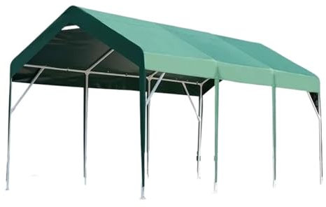 JKELPV Cocheras Cochera Exterior, Patio, Gazebo, Garaje móvil, toldo, Carpa Impermeable, Resistente al Sol, jardín, Espacio Abierto, pérgola Toldo de Coche(A 3x6m Green)