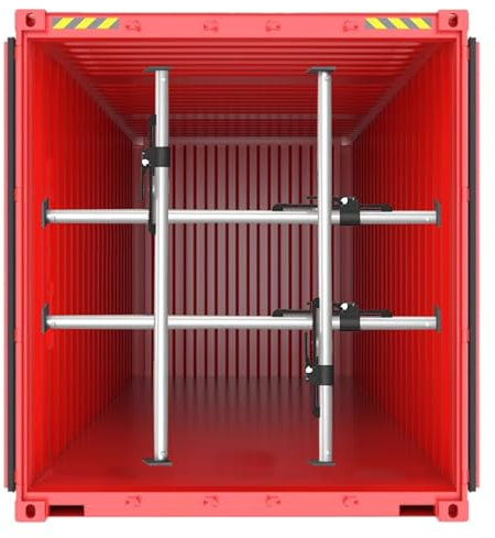 WJFTODAY Aluminium-Ladestange und Laststabilisator, 1er-, 2er-, 3er-, 4er-Pack, verstellbenhalter in voller Größe, Ladungssicherungsstange für Transporter, LKW/Anhänger/Pickups (4er-Pack, ab 2,5 kg).