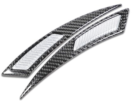 Obotsnoi Cinta decorativa de PVC con patrón de fibra de carbono, protección contra impactos para la mayoría de los modelos de vehículos, tapacubos de fibra de carbono de PVC