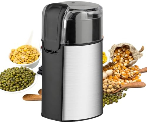 Molinos de café eléctricos | 280W Gadget de cocina automática - Molinillo de especias eléctrico | para Chiles secos Preparación Descanso Frijol Mungo Condimento Frijol Rojo Soja