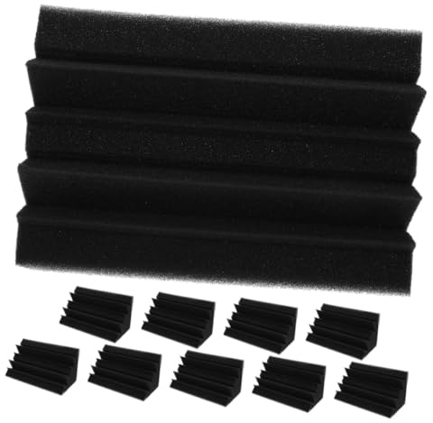 Almohadillas Insonorizantes de Poliuretano Negro 10 Piezas