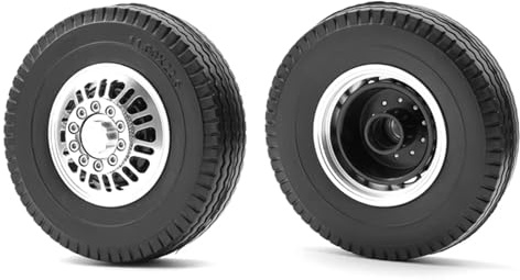 Ferngesteuerte Autoreifen Kompatibel Mit Tamiya Für Man Für King Für Hauler Für ACTROS Für Scania 1/14 RC Traktor-LKW-Teile 85 Mm Hartgummireifen Metallrad