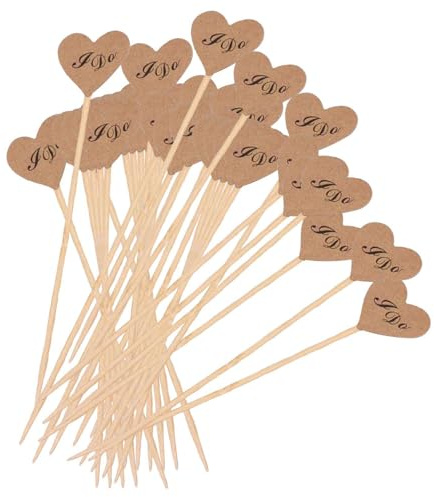 EIOLWJIEO Rustikale Vintage Herz Ballons als Tortenaufsatz für süße Liebes Geburtstagsfeiern – für mehr Eleganz und Stil. Auch als Tortendekoration für Hochzeiten geeignet, Ich tue, 2.9 x 2.5 cm