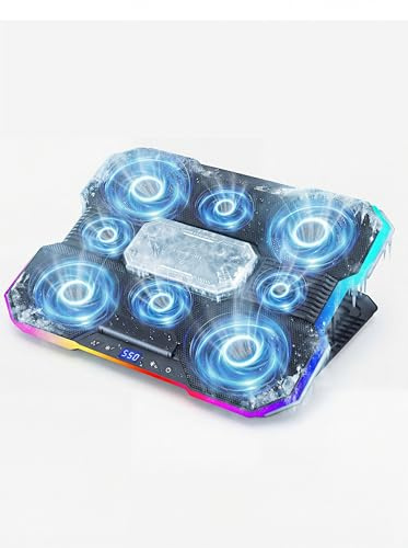 Laptop Cooling Pad with 8-Fan &Thermoelectric Cooler for 15.6-21In Laptops