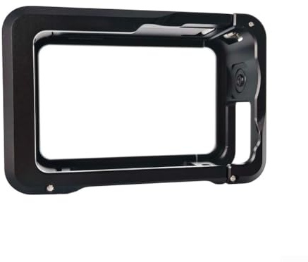 Gabbia per fotocamera in lega di alluminio, telaio protettivo compatto da 8,4 x 3,2 x 5,4 cm, per action camera, accesso migliorato alle porte, riprese robuste all'aperto