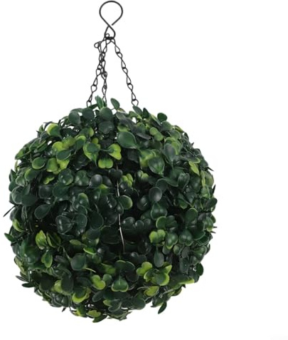 Crabop Lampada sferica artificiale a energia solare, decorazione per esterni, lampada a globo sospesa in plastica resistente alle intemperie (21 cm colorata)