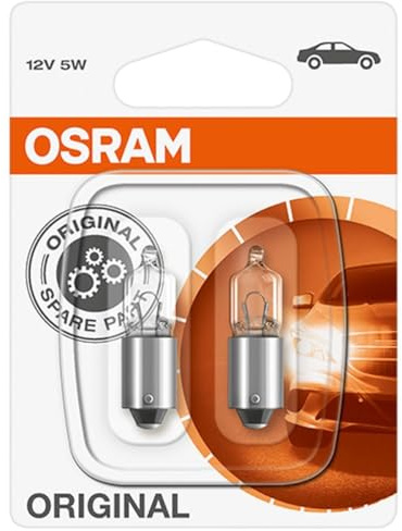 Osram ORIGINAL Sockel BA9S, Innenbeleuchtung, 64111-02B, 64111-02B, 12V, Doppelblister