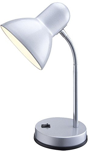 Praktische Tischleuchte Metall Kunststoff silber - BASIC
