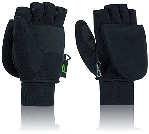 Fuse Handschuh 'Klapp-Fäustling' - schwarz, M