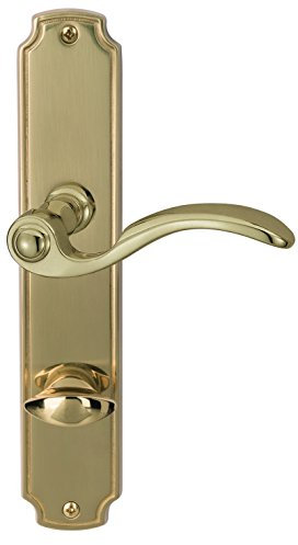 Alpertec 32410073 Rebeca-LS Messing poliert für Badtüren WC Drückergarnitur Türdrücker Türbeschläge Neu, für Badezimmertüren