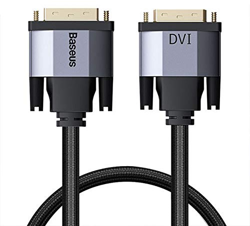 Baseus - Câble DVI-DVI Bidirectionel 2m, Gris (CAKSX-R0G)