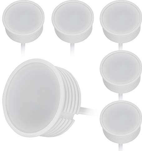 HCFEI 6x LED Modul flach Dimmbar 230V 5W für Einbaustrahler MR16 Warmweiß 3000K Ersatz GU10 Ø 50mm Einbauramen Leuchtmittel