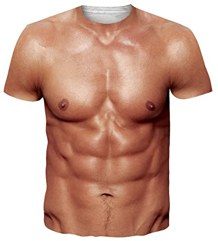 RAISEVERN Tshirt Herren Männer 3D Druck Coole Lustig T-Shirt, S-XXL