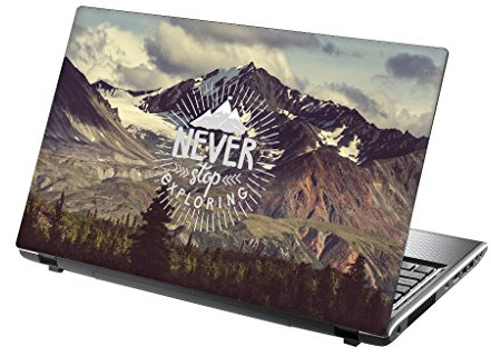 TaylorHe 13-14 inch Laptop Skin Vinyl Decal with Colorful Patterns and Leather Effect Laminate MADE IN England Mountains