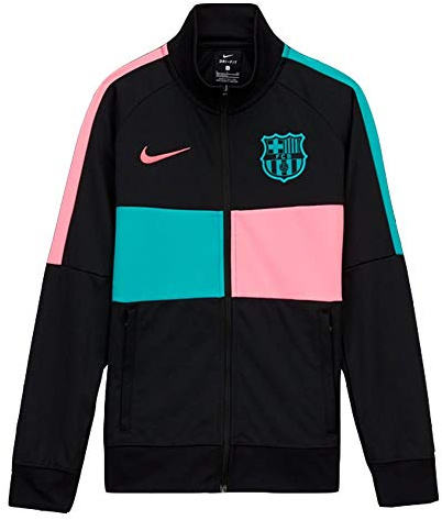 Nike Kinder Sport Jacket FCB Y Nk I96 Anthem TRK JKT Cl, Black/Pink Bear/new Green/(Pink Bear) (No Spon-3RD), L, CK8579