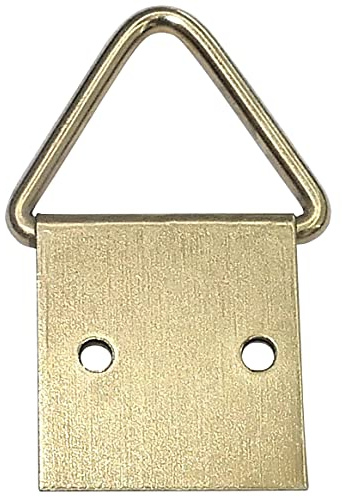 AERZETIX - Set di 20 ganci/appendiabiti per quadri/oggetti appesi 11x11mm foto - fissaggio cornice foto - gancio triangolare - in acciaio ottone - C48258