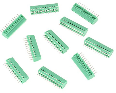 10 Stück PCB Mount Screw Terminal Block, 12 Pin 2.54mm Pitch Green PCB Universal Schraubklemmenblock Steckverbinder, PCB Terminal Block Stecker für Leiterplatte
