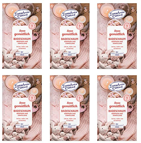 6er Pack Dresdner Essenz Pflegebad Sooo gemütlich 6 x 60 g Badezusatz vegan