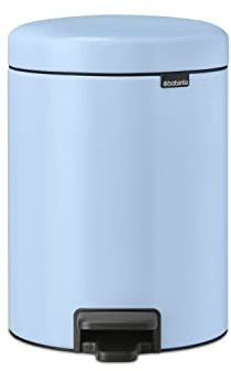 Brabantia NewIcon Treteimer sanft schließend, Kunststoff-Inneneimer, Dreamy Blue, 5 Liter