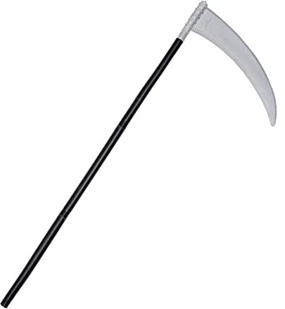 Reheyre Halloween Cosplay Weapon Prop Costume Accessories Large Halloween Demon Scythe Sickle Axe Fork Prop for Costumes and Cosplay B One Size