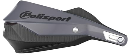 POLISPORT 8308800007 - Trail Blazer 2 fästpunkter handskydd med plaststång MX stil med monteringssats kompatibel med alla MX/enduro-modeller i nardo grå/svart färg