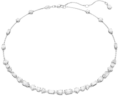 Swarovski Mesmera Halskette, Rhodinierte Damenhalskette mit Strahlenden Swarovski Kristallen