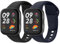 MoKo 2 Pezzi Cinturino Compatibile con Xiaomi Redmi Watch 3, Cinturino Sportivo di Ricambio in Silicone Morbido per Uomini Donne, Nero/Inchiostro Blu