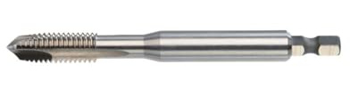 Völkel HexDrive Maschinengewindebohrer (Sechskantaufnahme) 1/4Bit | HSS-E | M10 x 1.5 | DIN371 | Form B | Metrisches Gewinde | Durchgangsloch Edelstahlbohrer | Gewindeschneider