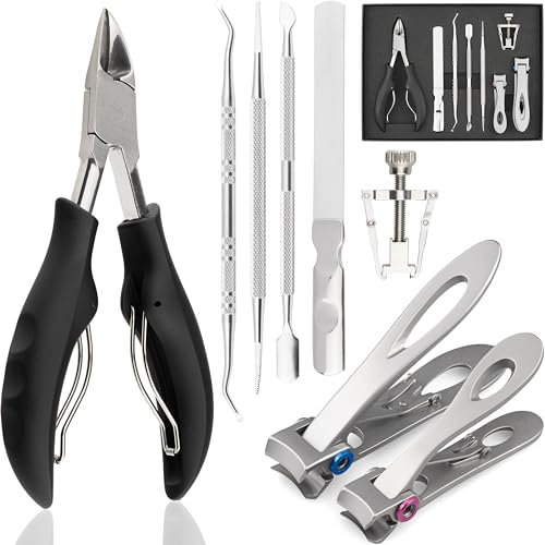 marQus 8-teiliges Fußpflege Set - Professionelle Fuß- und Handpflege - Hochwertige Fußnagelzange und Nagelknipser - All-in-One Pediküre - Für dicke & eingewachsene Nägel