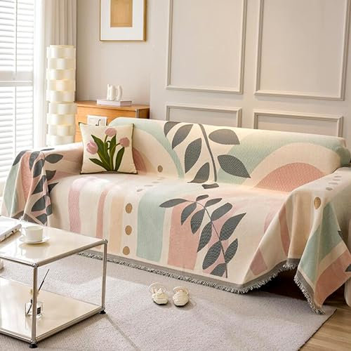 ZCXRYFL Chenille-Sofa ÜBerwurf Decke 1 2 3 4-Sitzer Universal Wende Sofabezug FüR Vier Jahreszeiten Extra Weich Mehrzweck- SofaüBerwurf FüR L U-Form Ecksofa Sessel Bett Schlafzimmer(180X230cm,A)