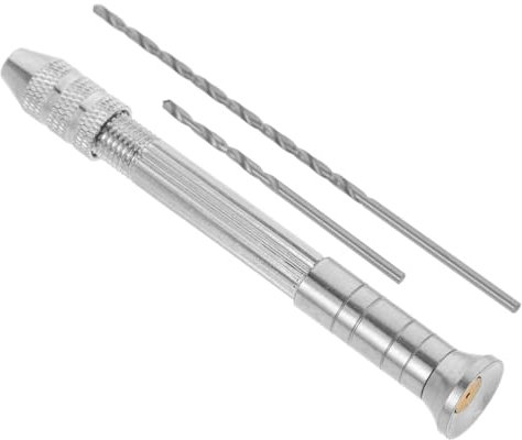 SHINEOFI Kit de Taladro Manual para Velas y Manualidades de Yeso, Herramienta de Precisión de Metal Brocas Largas y Cortas para Perforar DIY