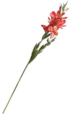 HGTYDV2 Künstliche Gladiolen, 6 Stück, 96,5 cm lang, Seide, Gladiolen, mit Stiel, künstliche Blumen, Kunstblumen für Blumenarrangements, Bodenvase