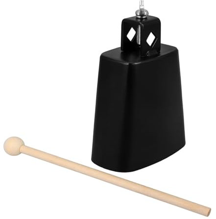 Toyvian Kuhglocke Aus Metall Schwarz Schlaginstrument Für Schlagzeug-set Kompakt Und Robust Als Zubehör Für Trommel-kuhglocke