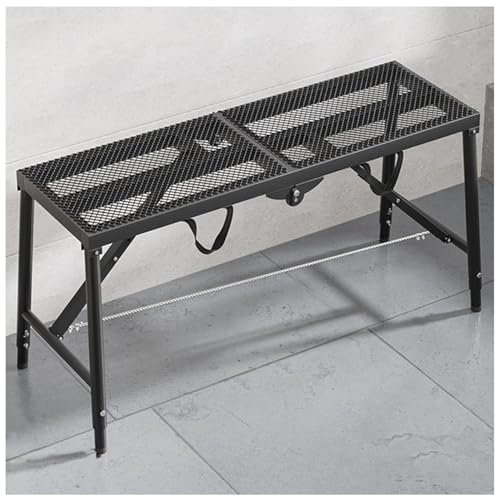 Piattaforma di ponteggio resistente regolabile per lavaggio auto e cartongesso portatile pieghevole banco da lavoro con scala a gradini e sgabello