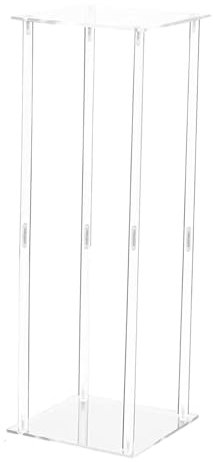 Milageto Stand de Flores acrílicos Pedestal Transparente Central de Boda Decorativo decoración de la Mesa de la Mesa para mesas Mesa de Comedor, 20cmx20cmx50cm