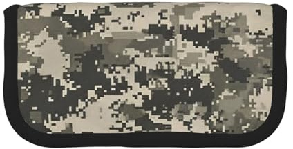 LRHCNZDCP Army Digital Camouflage Printed Pen Pencil Case Canvas Makeup Bag Gadget Pen Bag Pencil Box with Zipper