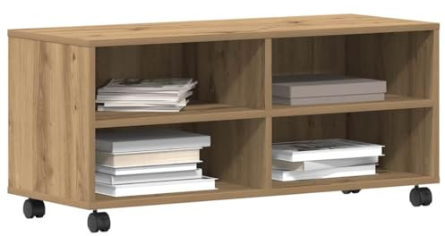 vidaXL Gabinete de TV Marrón 90 x 35 x 40.5 cm Madera contrachapada, Mueble para TV Moderno, Rectangular, almacena Tus Medios, Consola estilosa y Ahorra Espacio, Madera de ingeniería