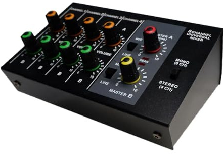 KJUEQ Mélangeur AUD-IO Professionnel Portable Comp t, Petite Console de Table de mixage for Enregistrement en Studio, Barre d'accueil