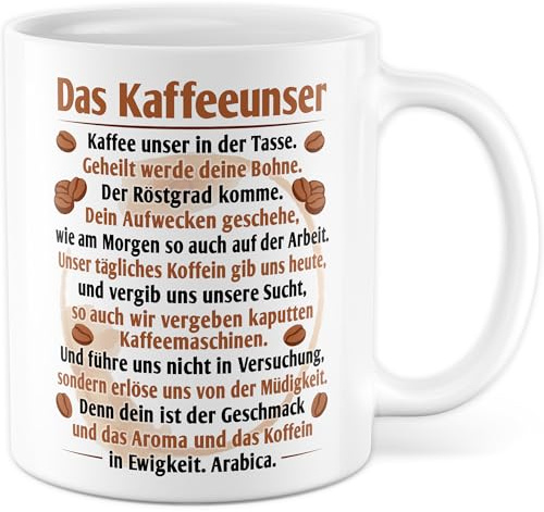 Kaffeeunser Tasse Geschenkidee Kaffeetasse Humor Witz Geschenk für Kaffeeliebhaber Kaffeebecher Kaffee Becher