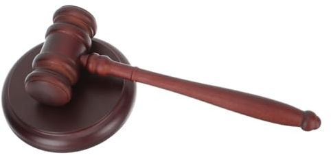 SOPOTUTU Martillo de Subasta de Madera Maciza Multifuncional para Jueces y Abogados Herramienta para Roles y Coordinación Manual con Base Sonido y Duradero para Audiencias y