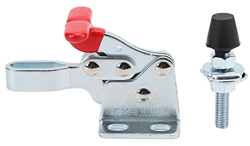 Vertical Toggle Clamp Heavy Duty Quick Release Alloy Steel Carpentry Tool with 150kg Holding Capacity for Woodworking and DIY Projects GH13007
